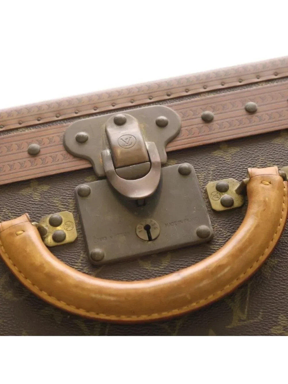 Louis Vuitton Monogram Visten 55 Brown Trunk Suitcase Vintage